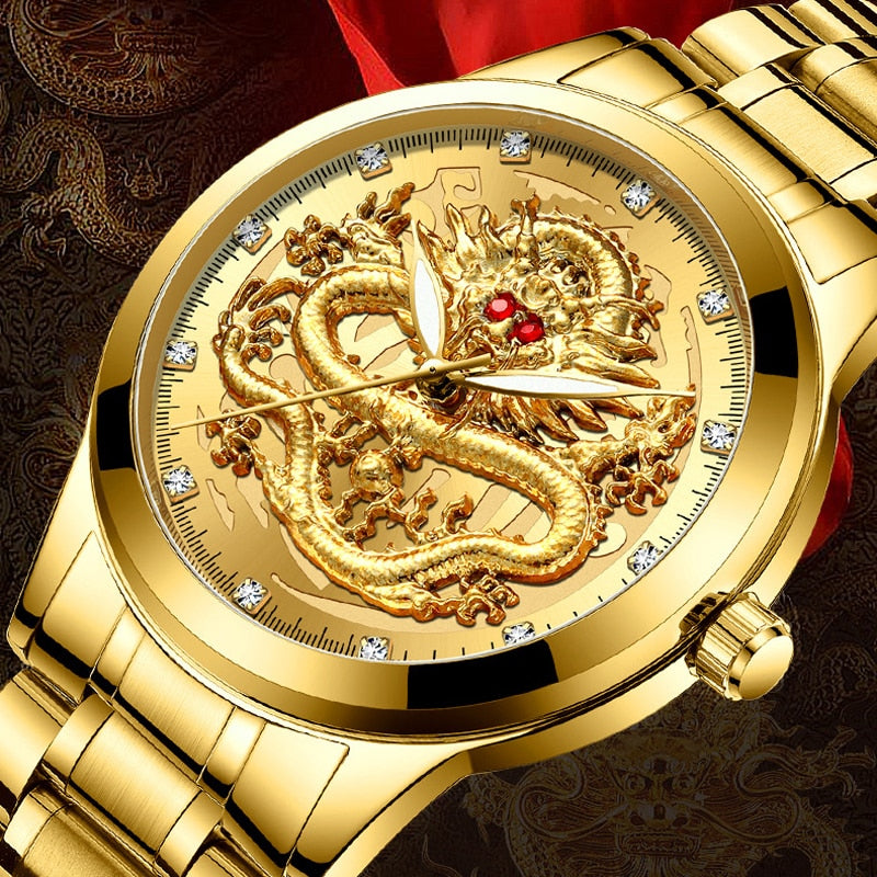 Relógio Masculino - Golden Dragon