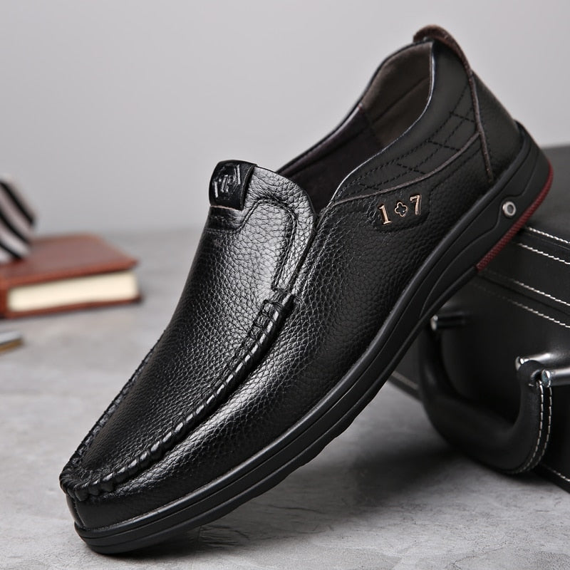Sapato Mocassim de Couro Masculino - Classic Comfort